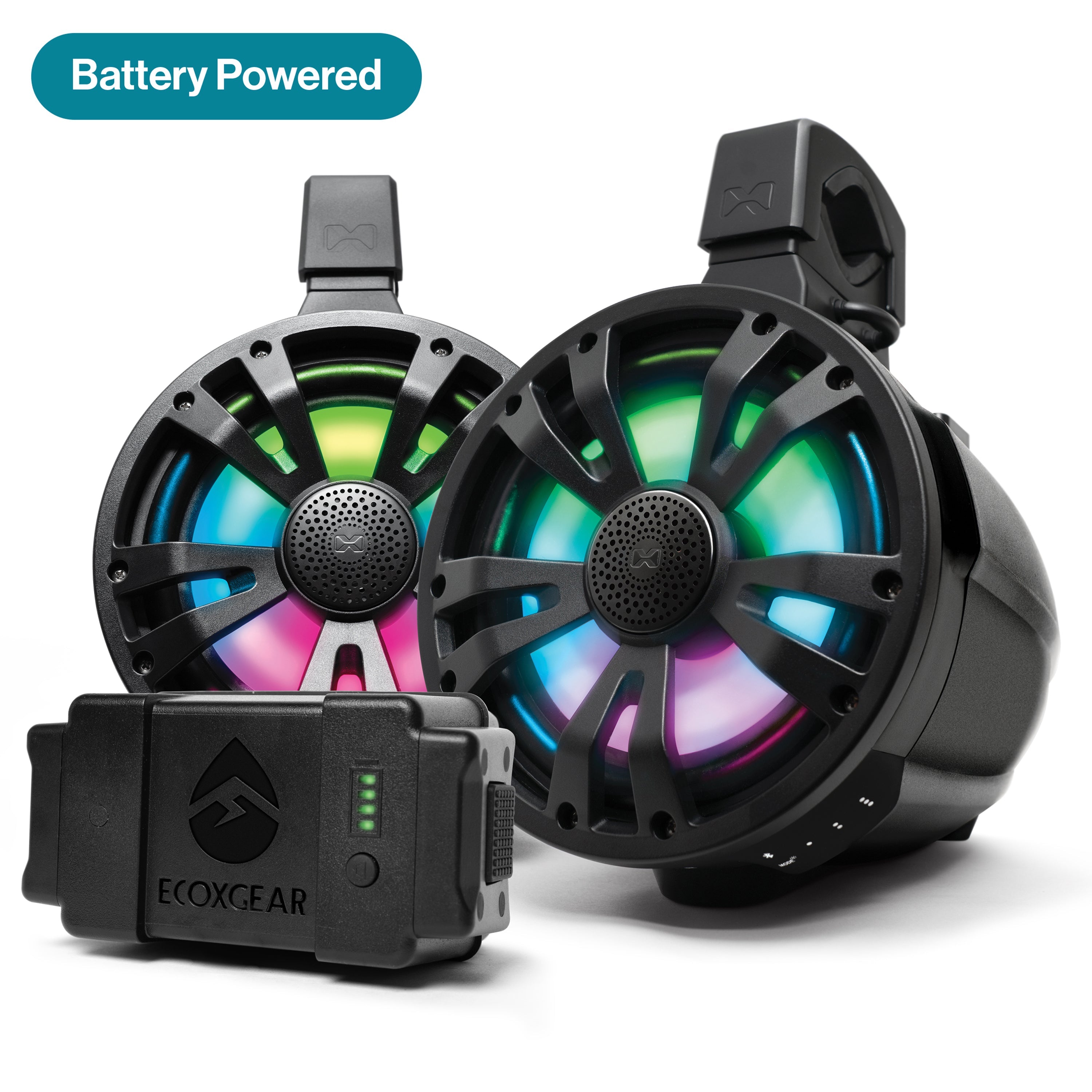 ExtremeTower Speakers TB8 -1 Battery Powered Bluetooth Amplified  + 1 Passive Tower Speaker - SoundExtreme