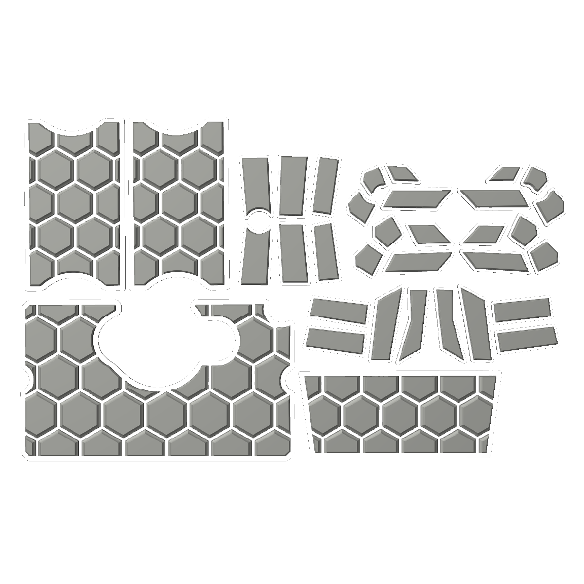 "Hexagons" - Custom EVA Foam Routed Speaker Shell for Ecoxgear Defender