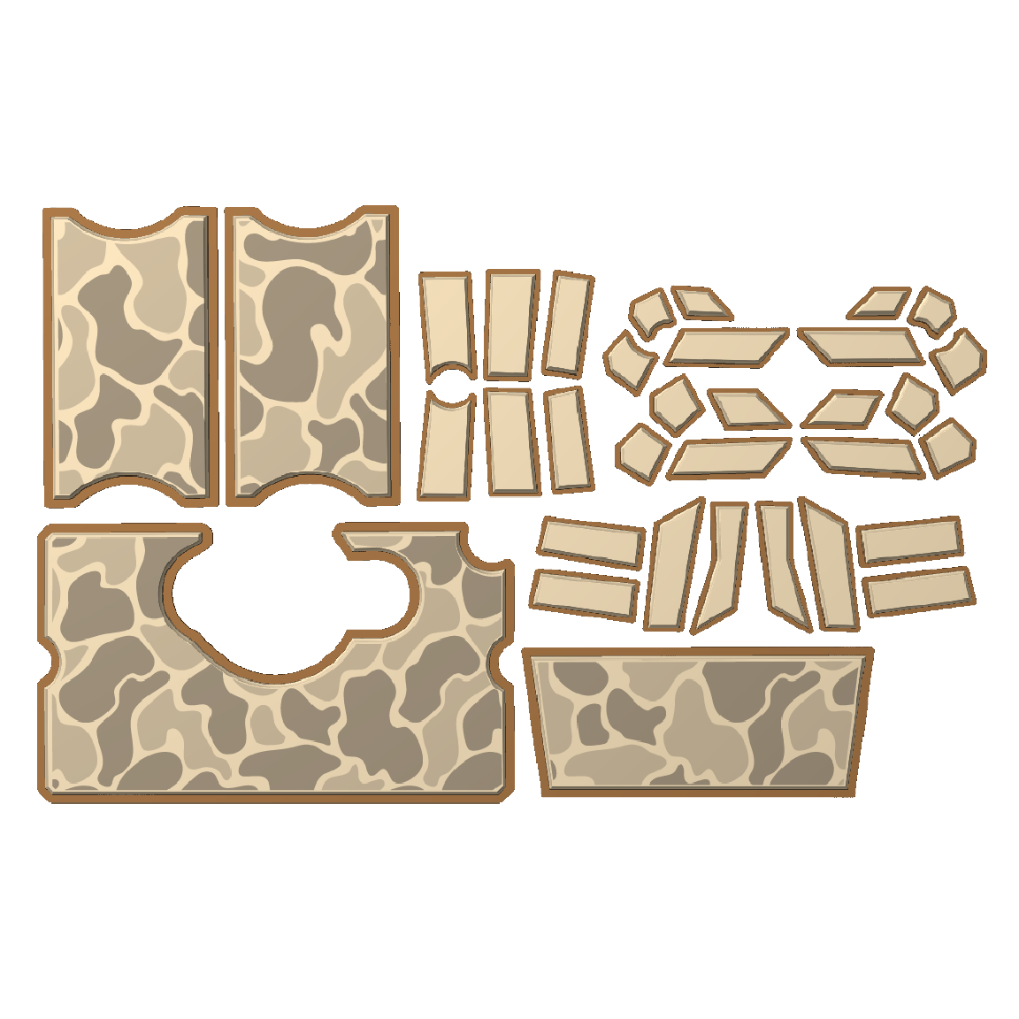 "Jett's Camo" - Custom EVA Foam Routed Speaker Shell for Ecoxgear Defender