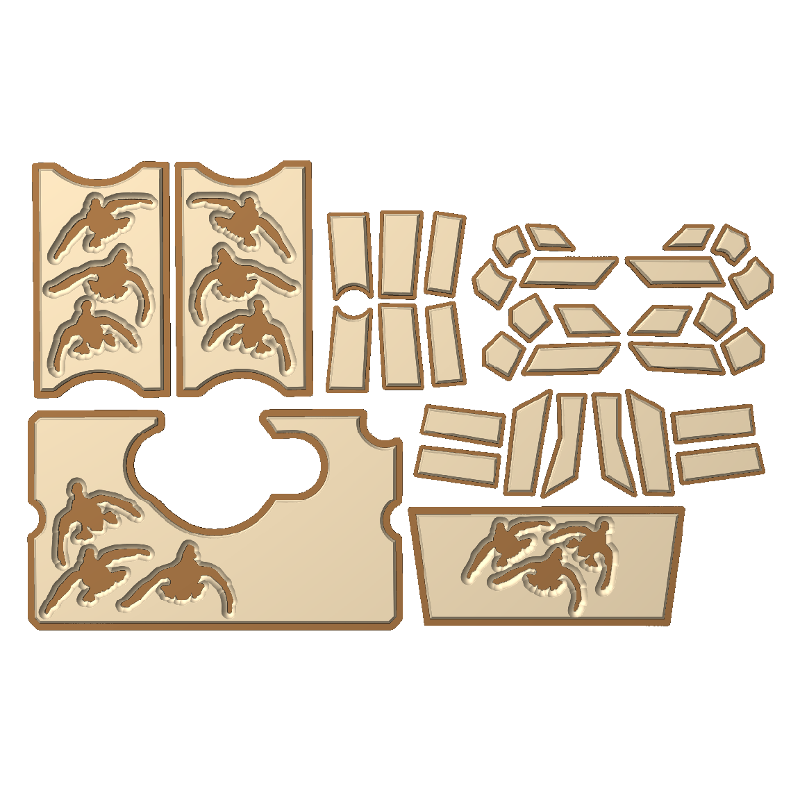 "Cupped Ducks" - Custom EVA Foam Routed Speaker Shell for Ecoxgear Defender