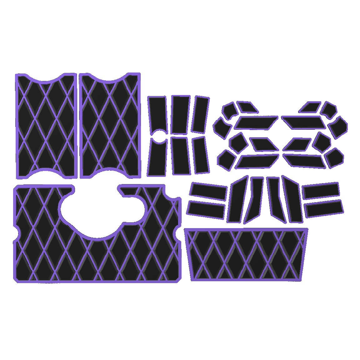 "Diamonds" - Custom EVA Foam Routed Speaker Shell for Ecoxgear Defender