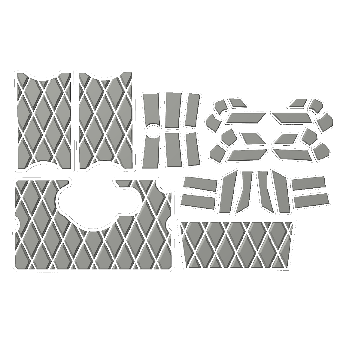 "Diamonds" - Custom EVA Foam Routed Speaker Shell for Ecoxgear Defender